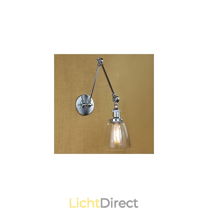 Chroom Glas Dubbele Arm Verstelbare Zilveren Bar KTV Nachtkastje Gangpad Restaurant Hotelkamer Muur