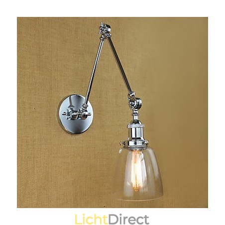 Chroom Glas Dubbele Arm Verstelbare Zilveren Bar KTV Nachtkastje Gangpad Restaurant Hotelkamer Muur