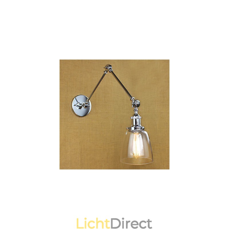 Chroom Glas Dubbele Arm Verstelbare Zilveren Bar KTV Nachtkastje Gangpad Restaurant Hotelkamer Muur