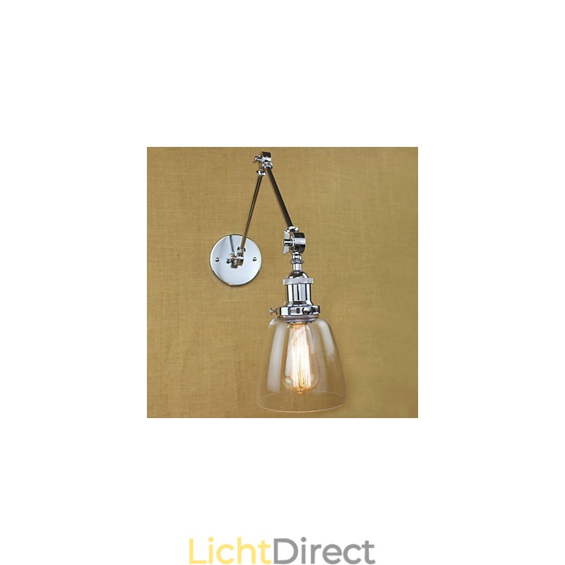 Chroom Glas Dubbele Arm Verstelbare Zilveren Bar KTV Nachtkastje Gangpad Restaurant Hotelkamer Muur