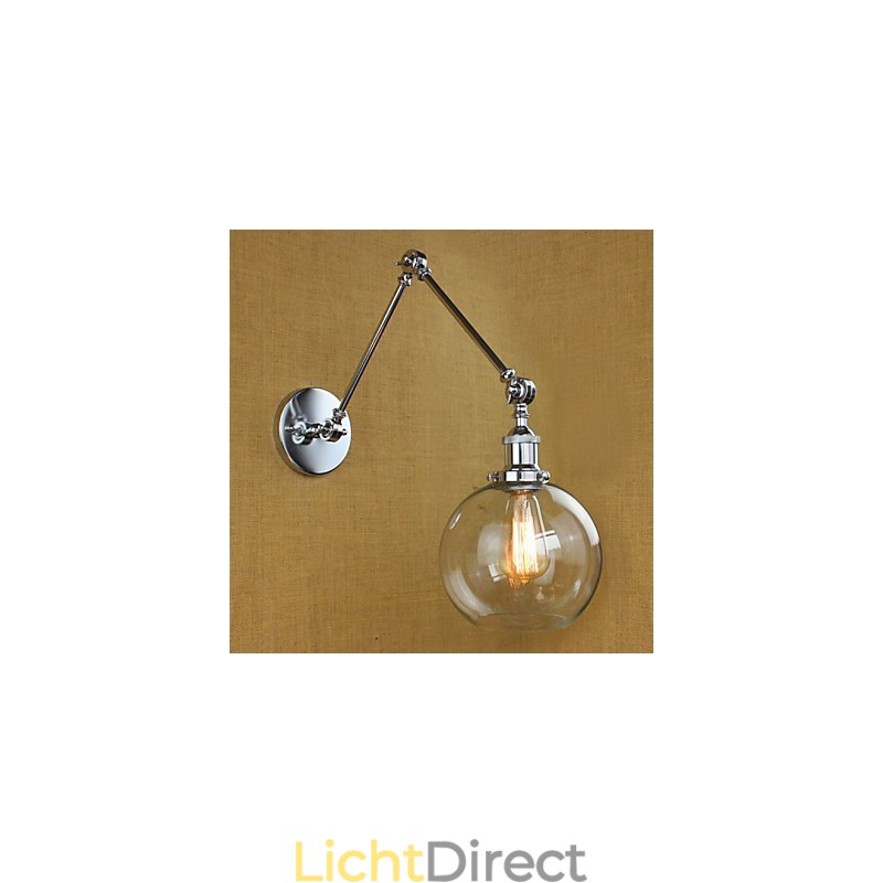 Chroom Glas Dubbele Arm Verstelbare Zilveren Bar KTV Nachtkastje Gangpad Restaurant Hotelkamer Muur