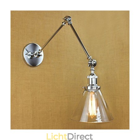 Chroom Glas Dubbele Arm Verstelbare Zilveren Bar KTV Nachtkastje Gangpad Restaurant Hotelkamer Muur