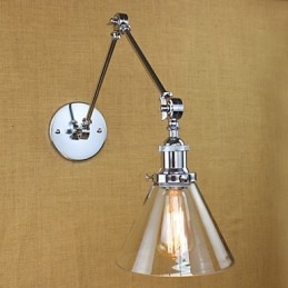 Chroom Glas Dubbele Arm Verstelbare Zilveren Bar KTV Nachtkastje Gangpad Restaurant Hotelkamer Muur