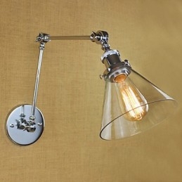 Chroom Glas Dubbele Arm Verstelbare Zilveren Bar KTV Nachtkastje Gangpad Restaurant Hotelkamer Muur