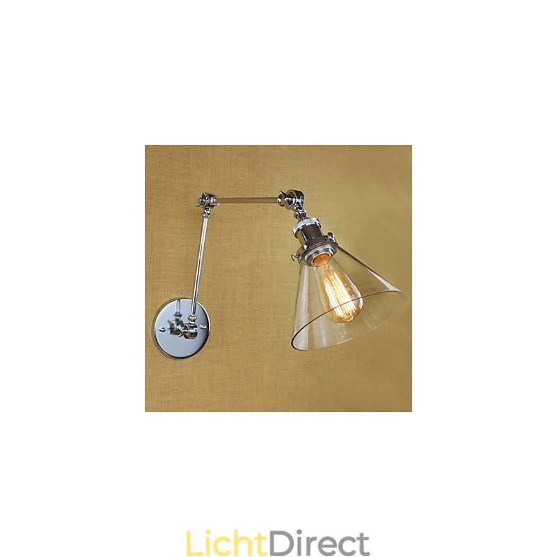 Chroom Glas Dubbele Arm Verstelbare Zilveren Bar KTV Nachtkastje Gangpad Restaurant Hotelkamer Muur