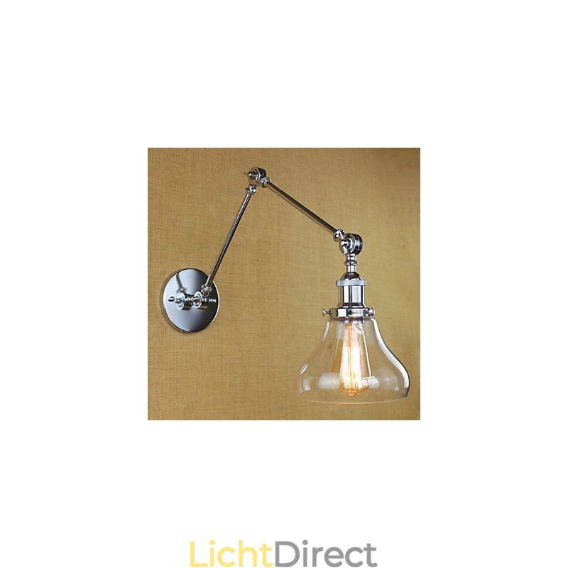 Chroom Glas Dubbele Arm Verstelbare Zilveren Bar KTV Nachtkastje Gangpad Restaurant Hotelkamer Muur