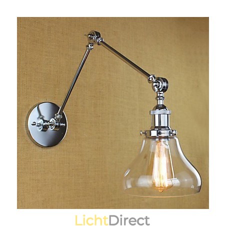 Chroom Glas Dubbele Arm Verstelbare Zilveren Bar KTV Nachtkastje Gangpad Restaurant Hotelkamer Muur