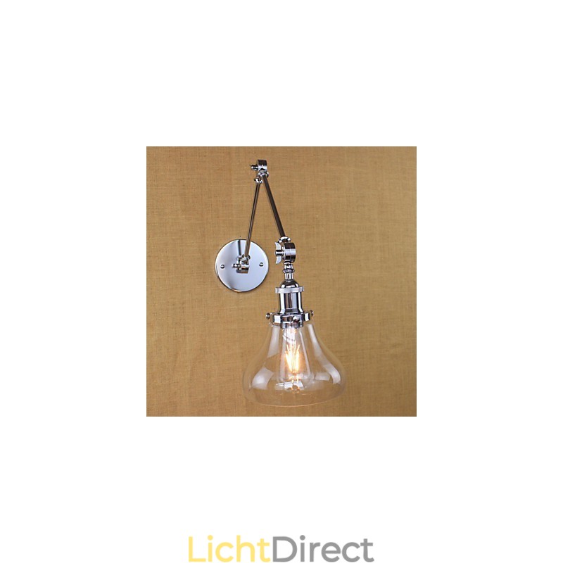 Chroom Glas Dubbele Arm Verstelbare Zilveren Bar KTV Nachtkastje Gangpad Restaurant Hotelkamer Muur