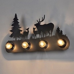 4 lampen Amerikaanse dorp pastorale LOFT stijl slaapkamer gangpad ijzer retro wandlampen