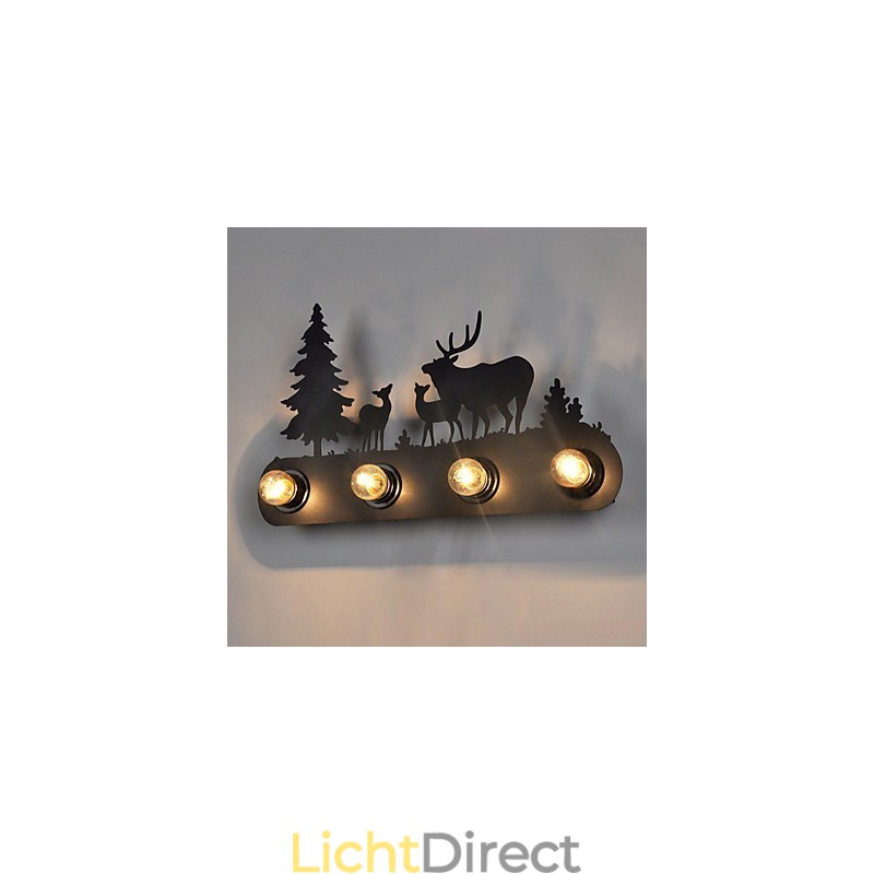 4 lampen Amerikaanse dorp pastorale LOFT stijl slaapkamer gangpad ijzer retro wandlampen