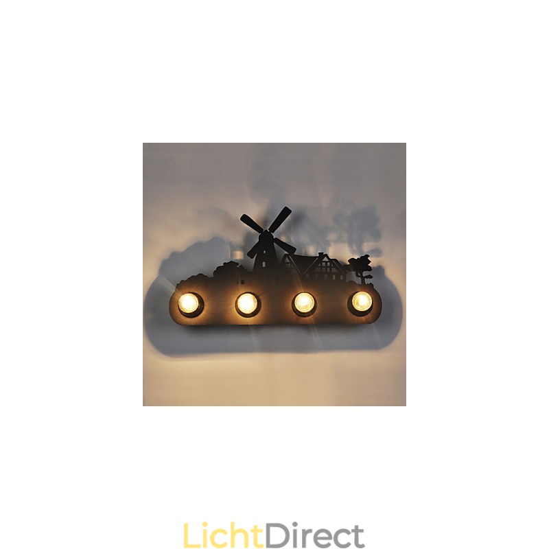 4 lampen Amerikaanse dorp pastorale LOFT stijl slaapkamer gangpad ijzer retro wandlampen