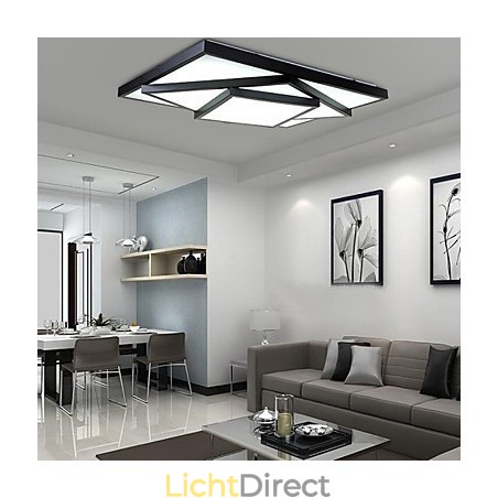 Vierkante plafondlamp met moderne, eigentijdse montage