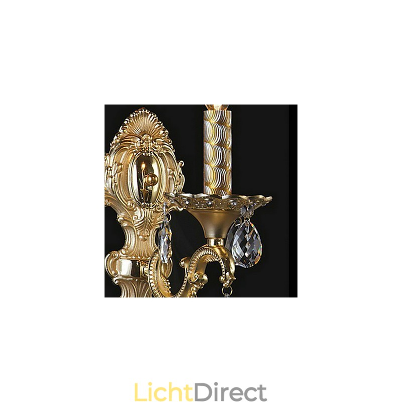 Luxe kristallen wandlamp in kaarsvormige lamp
