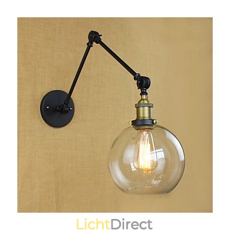 De lange arm van de glazen wand IJzer Industrieel Creatief Telescopisch Slaapkamer Retro Nostalgisch Restaurant Opvouwbaar Gangpad