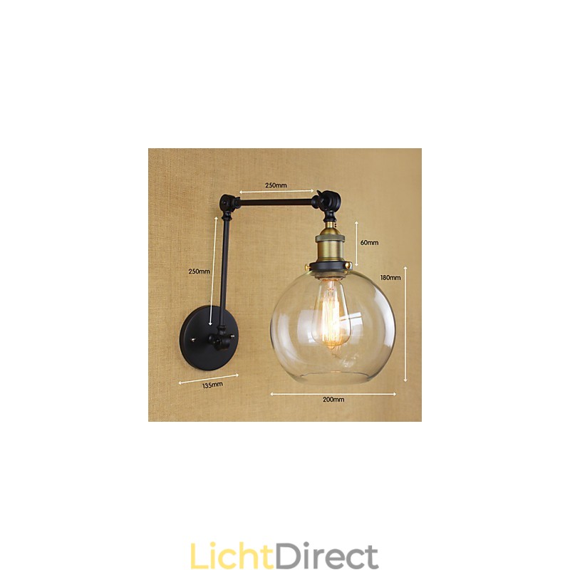 De lange arm van de glazen wand IJzer Industrieel Creatief Telescopisch Slaapkamer Retro Nostalgisch Restaurant Opvouwbaar Gangpad