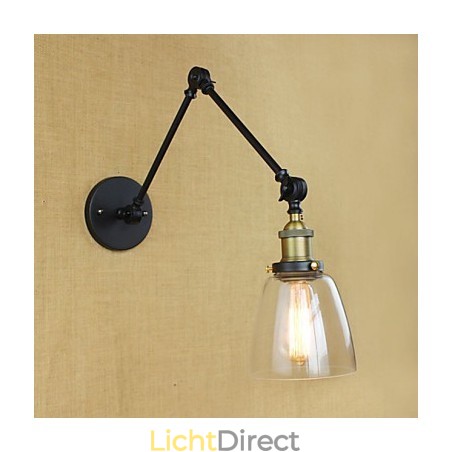 De lange arm van de glazen wand IJzer Industrieel Creatief Telescopisch Slaapkamer Retro Nostalgisch Restaurant Opvouwbaar Gangpad