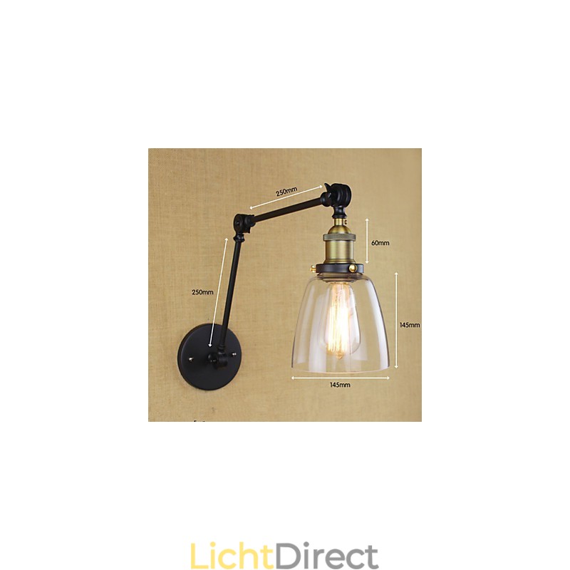 De lange arm van de glazen wand IJzer Industrieel Creatief Telescopisch Slaapkamer Retro Nostalgisch Restaurant Opvouwbaar Gangpad