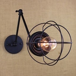 Stijl Bed Hotel Eestaurant Project Iron Arm Dubbele Retro Vintage Zwarte Riem Wandlamp Schakelaar