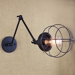 Stijl Bed Hotel Eestaurant Project Iron Arm Dubbele Retro Vintage Zwarte Riem Wandlamp Schakelaar