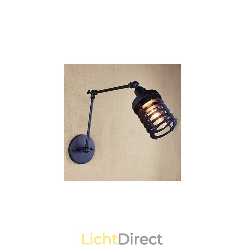 Stijl Bed Hotel Eestaurant Project Iron Arm Dubbele Retro Vintage Zwarte Riem Wandlamp Schakelaar