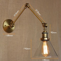 Retro Vintage Store Exclusief ontworpen moderne bronzen kerklobby versierde slaapkamer wandlamp