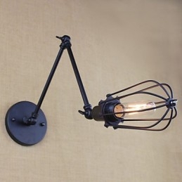 Stijl Bed Hotel Eestaurant Project Iron Arm Dubbel Retro Vintage Zwarte Riem Wandlamp Schakelaar