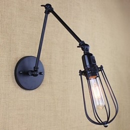 Stijl Bed Hotel Eestaurant Project Iron Arm Dubbel Retro Vintage Zwarte Riem Wandlamp Schakelaar