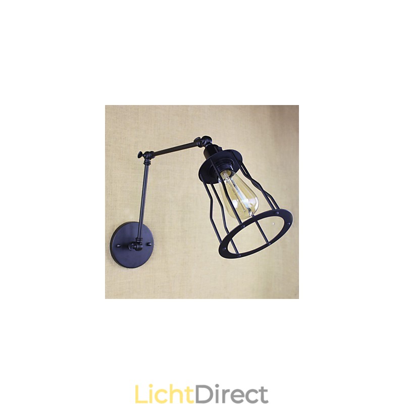 Stijl Bed Hotel Eestaurant Project Iron Arm Dubbel Retro Vintage Zwarte Riem Wandlamp Schakelaar