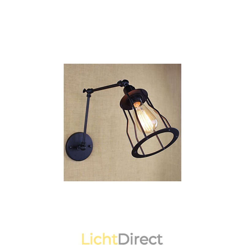 Stijl Bed Hotel Eestaurant Project Iron Arm Dubbel Retro Vintage Zwarte Riem Wandlamp Schakelaar