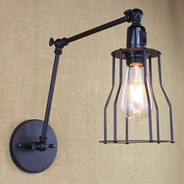 Stijl Bed Hotel Eestaurant Project Iron Arm Dubbel Retro Vintage Zwarte Riem Wandlamp Schakelaar