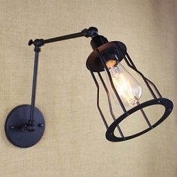 Stijl Bed Hotel Eestaurant Project Iron Arm Dubbel Retro Vintage Zwarte Riem Wandlamp Schakelaar