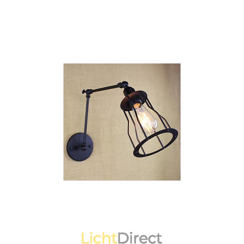 Stijl Bed Hotel Eestaurant Project Iron Arm Dubbel Retro Vintage Zwarte Riem Wandlamp Schakelaar