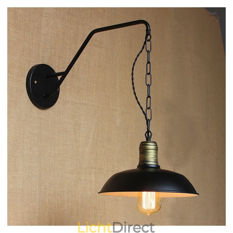 Eenvoudige en creatieve persoonlijkheid wandlamp Industrieketen Amerikaanse retro ijzeren gangpad slaapkamer nachtkastje wandlamp
