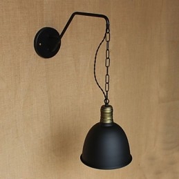 Eenvoudige en creatieve persoonlijkheid wandlamp Industrieketen Amerikaanse retro ijzeren gangpad slaapkamer nachtkastje wandlamp