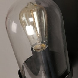 Creatieve landelijke smeedijzeren glazen wandlamp