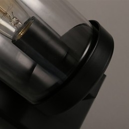 Creatieve landelijke smeedijzeren glazen wandlamp