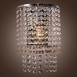 Moderne kristallen wandlamp met 1 lichtbron