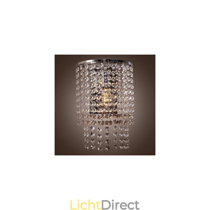 Moderne kristallen wandlamp met 1 lichtbron