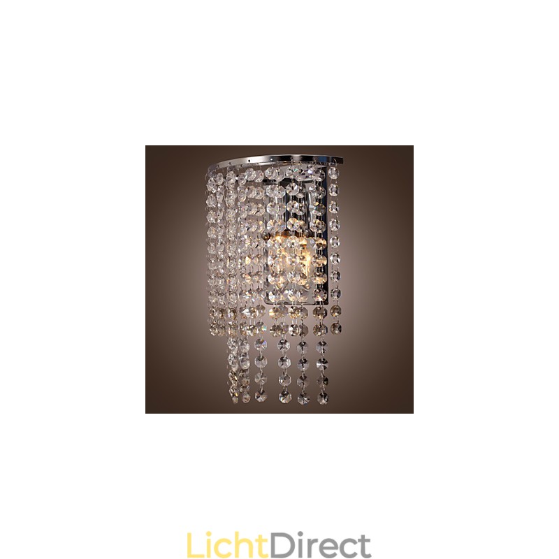 Moderne kristallen wandlamp met 1 lichtbron