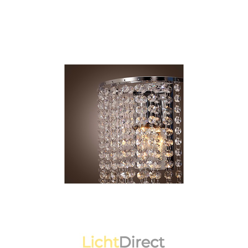 Moderne kristallen wandlamp met 1 lichtbron