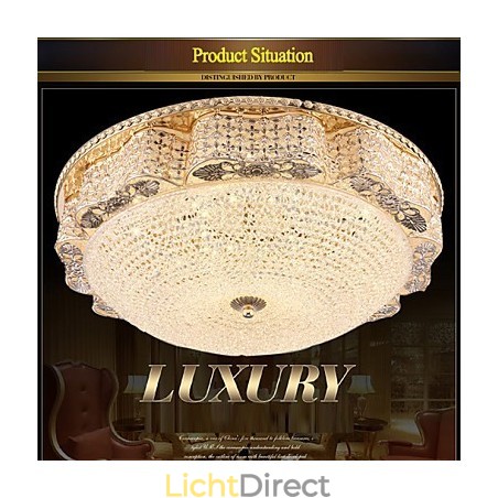 Moderne luxe kristallen plafondlamp met absorberende koepel, diameter 50 cm Moderne luxe kristallen plafondlamp met absorberende koepel, diameter 50 cm