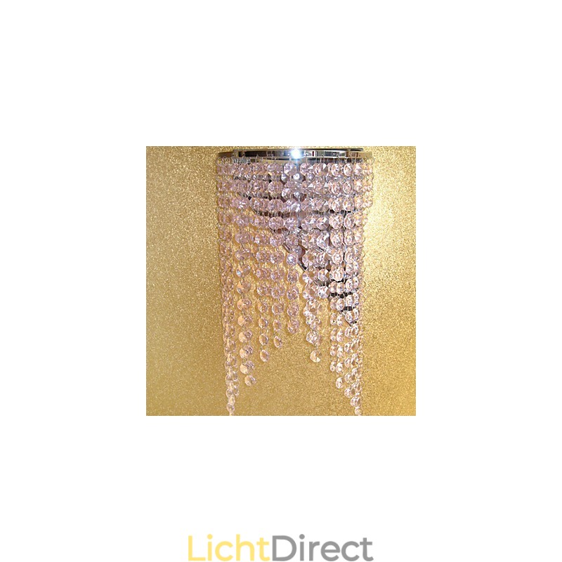 Moderne kristallen wandlamp met 2 lampen