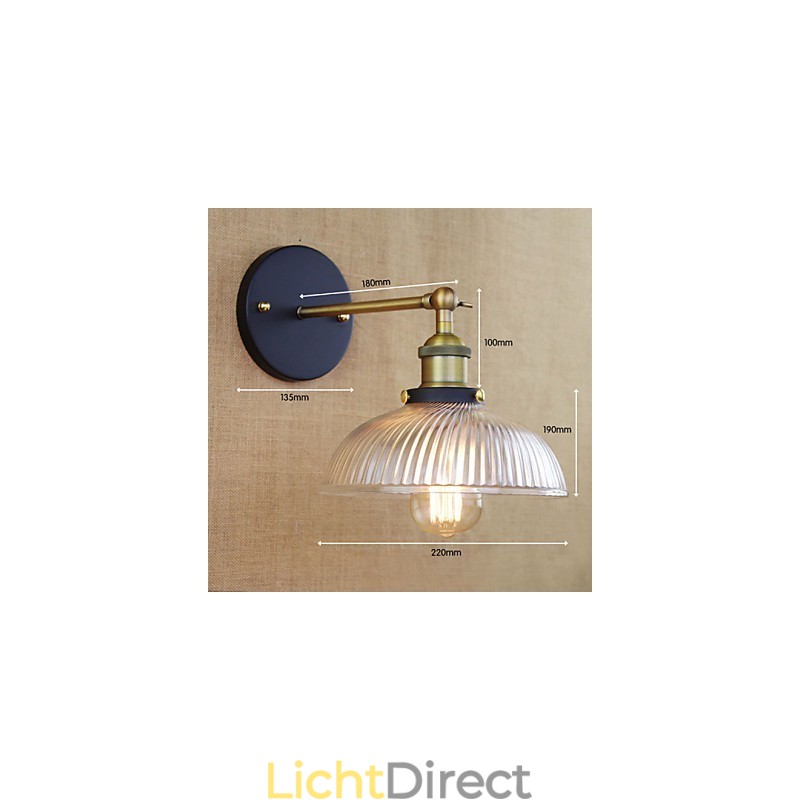 Amerikaanse Country Retro Creatieve Persoonlijkheid Populaire Decoratieve Glazen Wandlamp