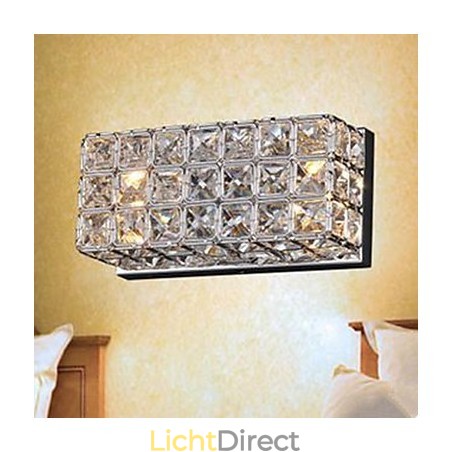 Gecontracteerde en eigentijdse vierkante wandlamp K9 kristal Gecontracteerde en eigentijdse vierkante wandlamp K9 kristal