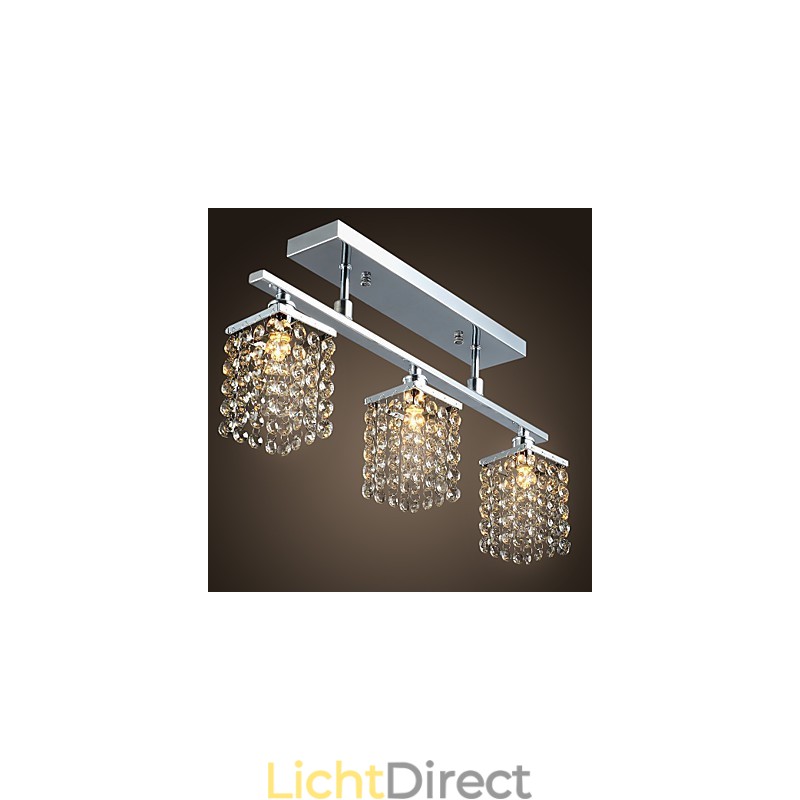 Lineaire kroonluchter eilandlamp kristal 3 lampen