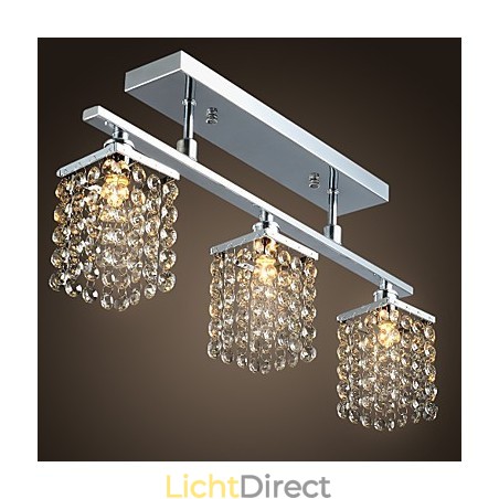 Lineaire kroonluchter eilandlamp kristal 3 lampen Lineaire kroonluchter eilandlamp kristal 3 lampen