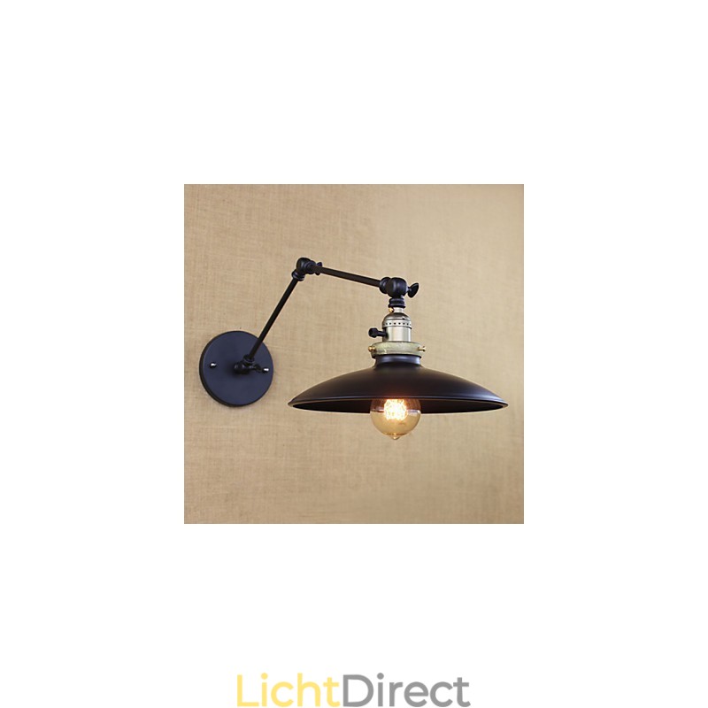 Amerikaanse minimalistische industriële ijzeren lange arm wandlamp met schakelaar