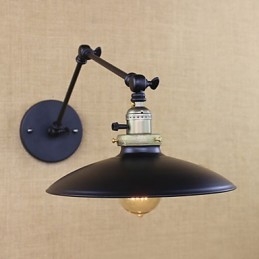 Amerikaanse minimalistische industriële ijzeren lange arm wandlamp met schakelaar