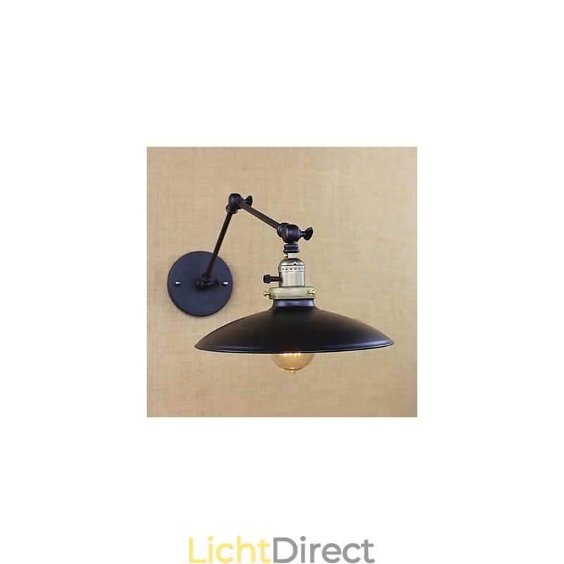 Amerikaanse minimalistische industriële ijzeren lange arm wandlamp met schakelaar