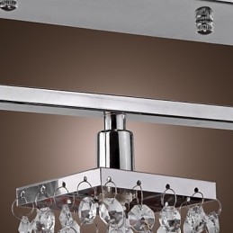 Lineaire kroonluchter eilandlamp kristal 3 lampen